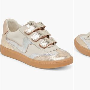 Dolce Vita Metallic Gold and Cream Sneakers
